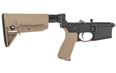 Bravo Company, Semi-automatic Complete Lower Receiver, AR, 223 Remington/5.56 NATO, Anodized Finish, Black, Flat Dark Earth BCM Gunfighter Stock, Fire Controls Marked SAFE and SEMI, BCMGUNFIGHTER Enhanced Trigger Guard, BCMGUNFIGHTER QD End Plate, Flat Dark Earth BCMGUNFIGHTER Pistol Grip, image 2