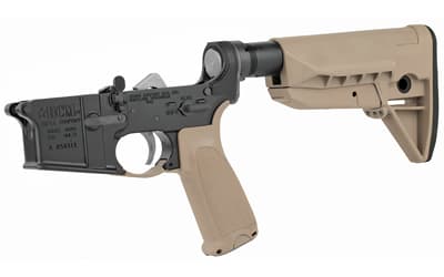 Bravo Company, Semi-automatic Complete Lower Receiver, AR, 223 Remington/5.56 NATO, Anodized Finish, Black, Flat Dark Earth BCM Gunfighter Stock, Fire Controls Marked SAFE and SEMI, BCMGUNFIGHTER Enhanced Trigger Guard, BCMGUNFIGHTER QD End Plate, Flat Dark Earth BCMGUNFIGHTER Pistol Grip, image 3