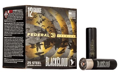 Federal Premium Black Cloud FS Steel 12 Gauge 3.5" 1-1/2 oz BB Steel Shot, 25 Round Box - PWBX134BB, image 2
