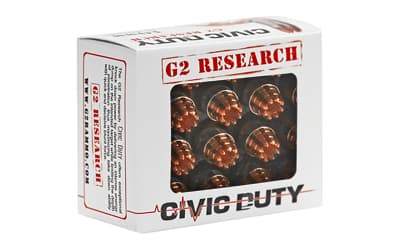 G2 Research, Civic Duty, 10MM, 122 Grain, Lead Free, 20 Round Box, California Certified Nonlead Ammunition, image 2