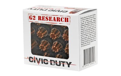 G2 Research, Civic Duty, 10MM, 122 Grain, Lead Free, 20 Round Box, California Certified Nonlead Ammunition, image 3