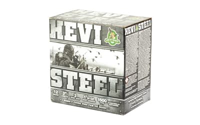 HEVI-Shot, HEVI-Shot, HEVI-Steel, 12 Gauge 3", Max Dram, 1 1/4 oz, #3 Shot Size, 25Rd Box, image 4