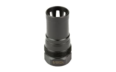 KAK Industry, Plan B A2 Flash Hider, 5/8X24 Thread Pitch, .375" Bore Diameter, Plan B Compatible, Nitride Finish, Black