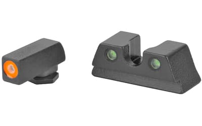 Meprolight, Hyper-Bright, Tritium Sight Set, Orange Front/Green Rear, Fits GLOCK 42/43/43X/48, image 2