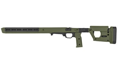 Magpul Industries, Pro 700L Chassis Folding Stock, Fits Remington 700 Long Action, Fits Most Long Action AICS Pattern Magazines, Fully Adjustable/Ambidextrous, Push Button Folding, Billet Aluminum/Magpul Polymer Material, Olive Drab Green