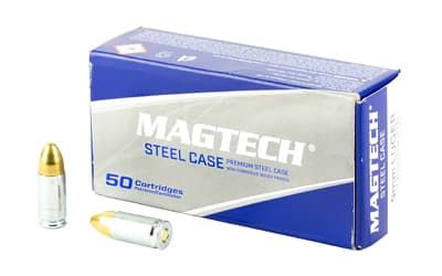 Magtech 9AS 9mm 115gr FMJ Steel Case — 1,000 rd case (20 boxes)
