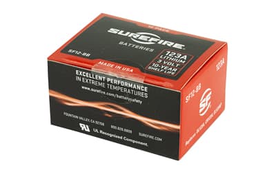 Surefire, Battery, CR123A Lithium,12 Pack, Red, image 2