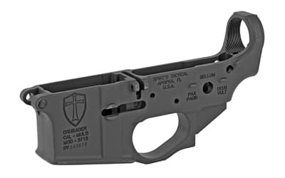 Spike's Tactical, STLS022 Crusader, Stripped Lower, Semi-automatic, 223 Remington/5.56 NATO, Black Finish, Crusader Logo, image 2