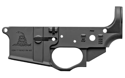 Spike's Tactical, STLS034 Gadsden Logo, Stripped Lower, Semi-automatic, 223 Remington/5.56 NATO, Black Finish, Non-Color
