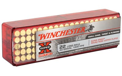 Winchester Ammunition, Super-X, 22LR, 40 Grain, Super Speed Round Nose, Copper Plated, 100 Round Box, image 3