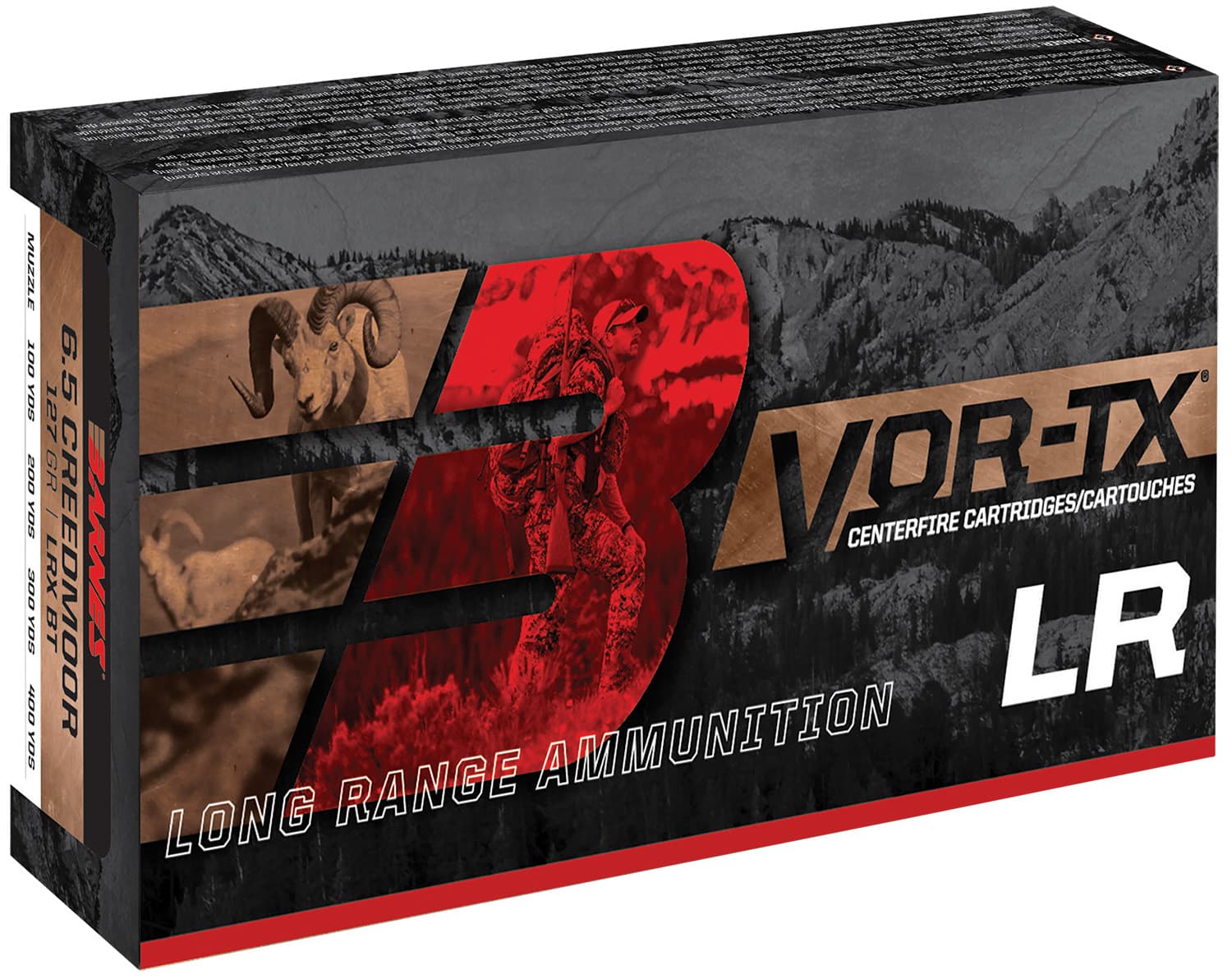 Barnes Bullets 30232 VOR-TX Long Range 6mmCreedmoor 95gr LRX Boat Tail 20 Per Box/10 Case