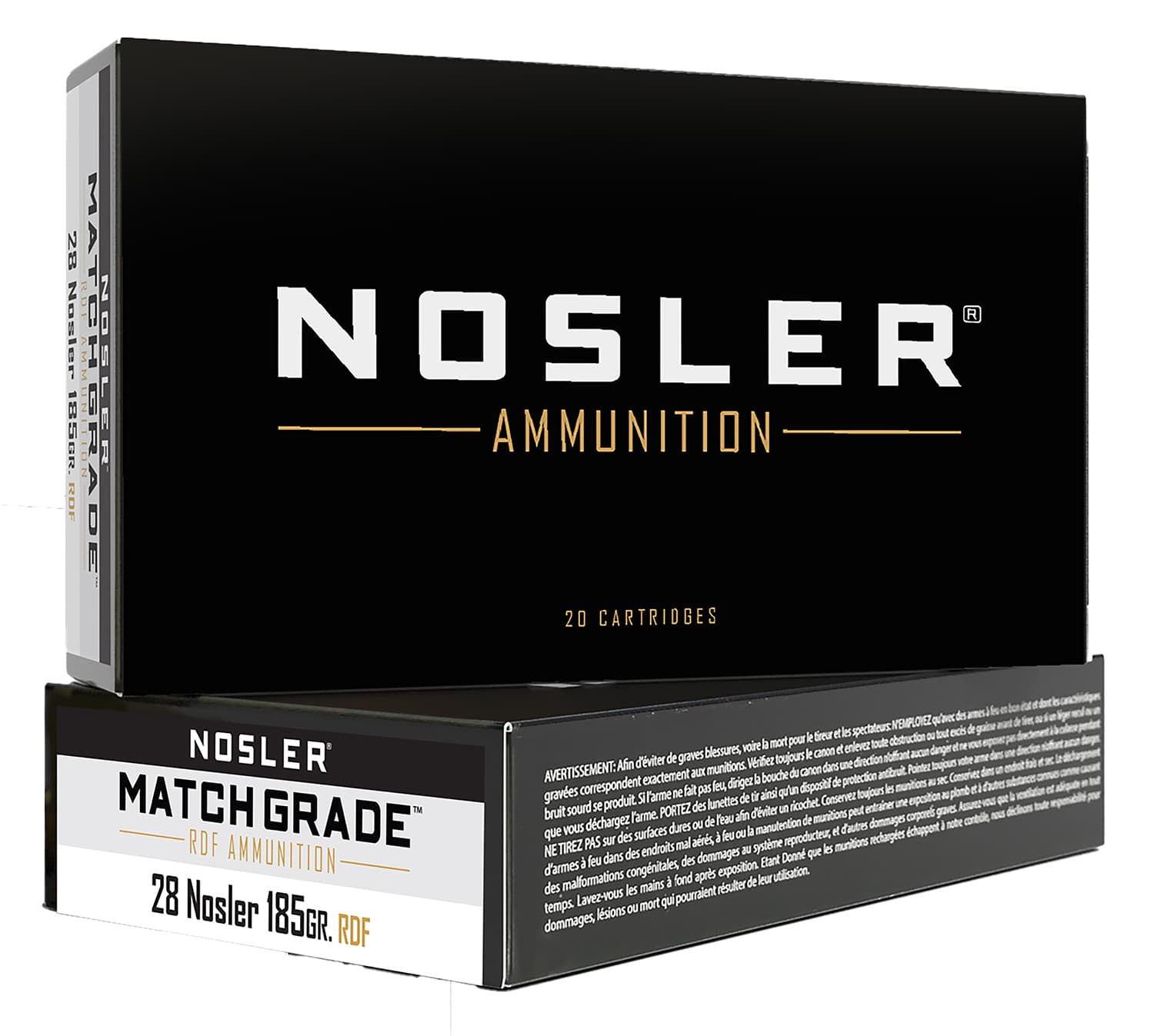 Nosler 60141 Match Grade RDF 28Nosler 185gr RDF Hollow Point Boat Tail 20 Per Box/10 Case