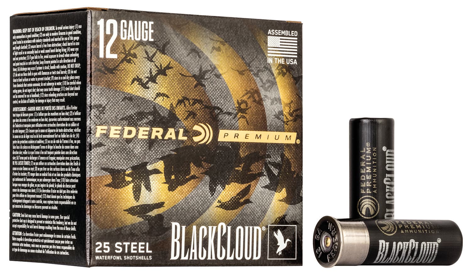 Federal Premium Black Cloud FS Steel 12 Gauge 3" 1-1/4 oz BB Steel Shot, 25 Round Box - PWBX142BB
