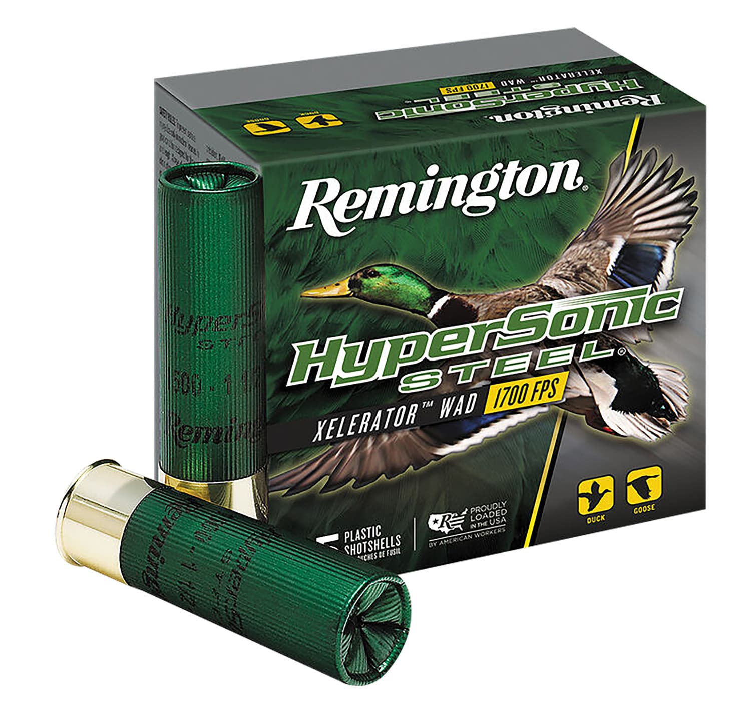 Remington, HyperSonic, 12 Gauge, 3.5", 1.375 oz., Steel, #2, Lead Free, 25 Round Box, California Certified Nonlead Ammunition
