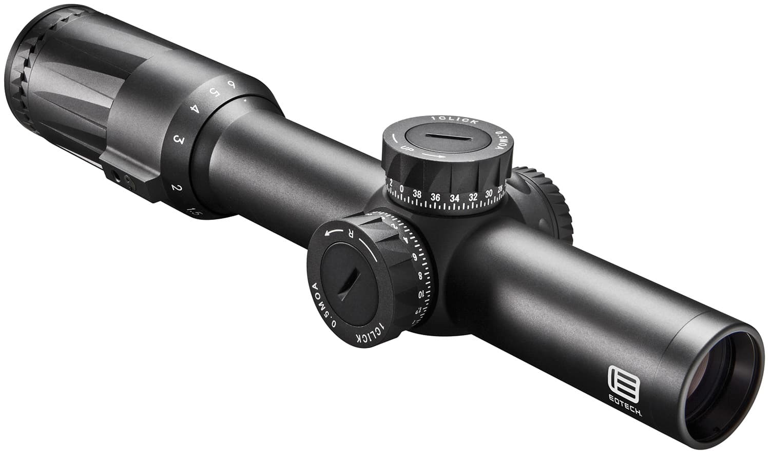 EOTECH, Vudu Rifle Scope, 1-6X24mm First Focal Plane, SR-1 Green Illuminated MRAD Reticle, Matte Finish, Black