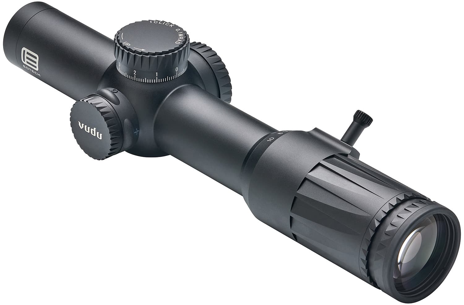 EOTECH, Vudu, 1-10X28mm First Focal Plane, Rifle Scope, 34mm Tube, SR5 Illuminated MRAD Reticle, Matte Finish, Black