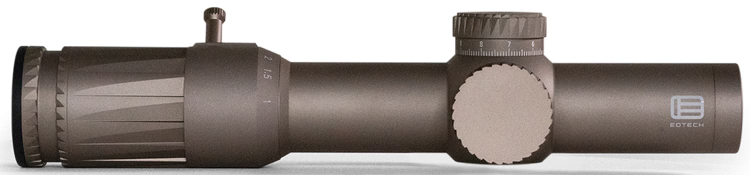 EOTECH, Vudu, 1-10X28mm, First Focal Plane, Rifle Scope, SR-5 Illuminated MRAD Reticle, Daylight Bright Dot, Matte Finish, Tan