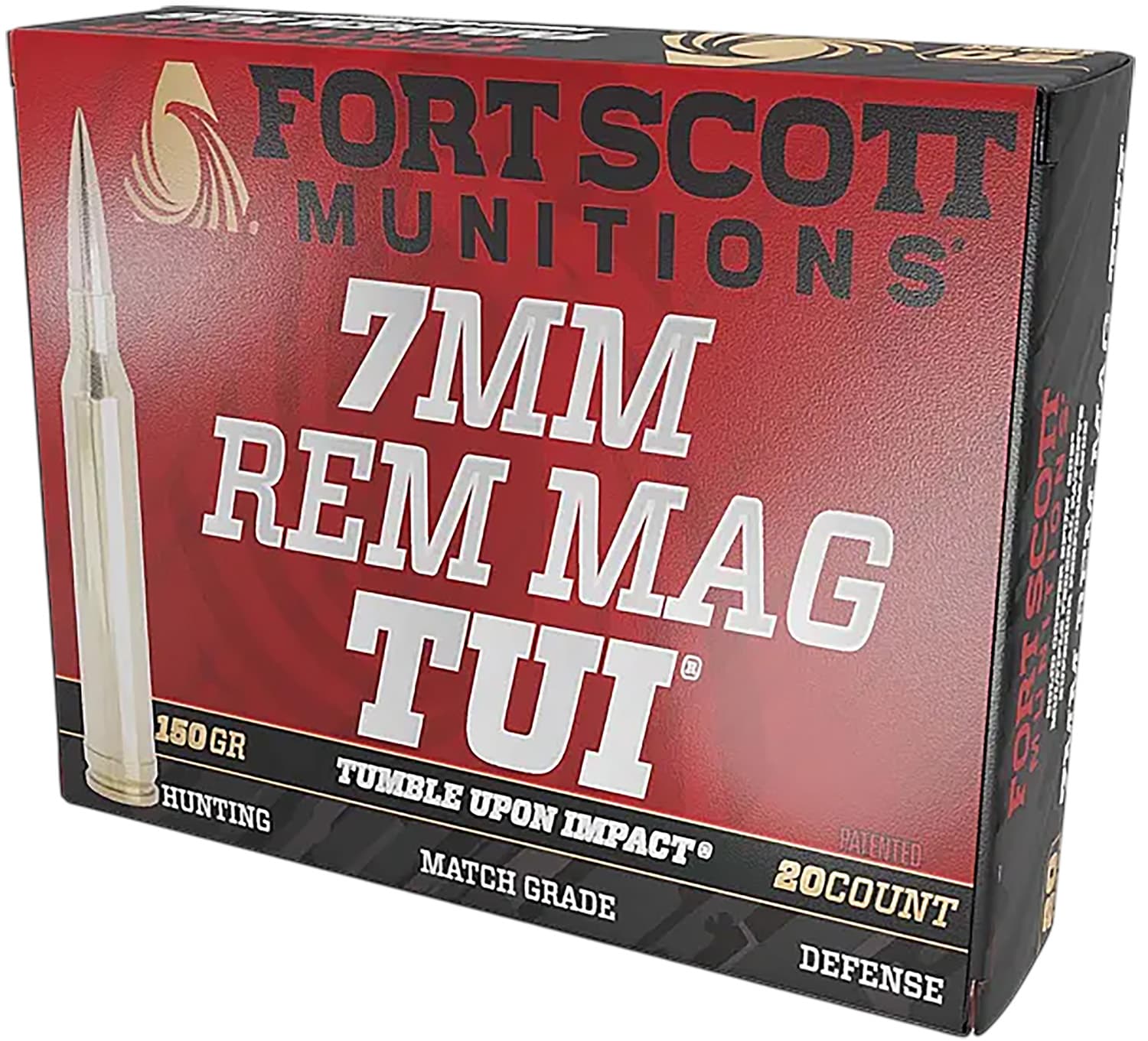 Fort Scott Munitions 7MMMAG-150-SCV2 Tumble Upon Impact (TUI) 7mm 150gr Solid Copper Spun 20 Per Box/10 Case