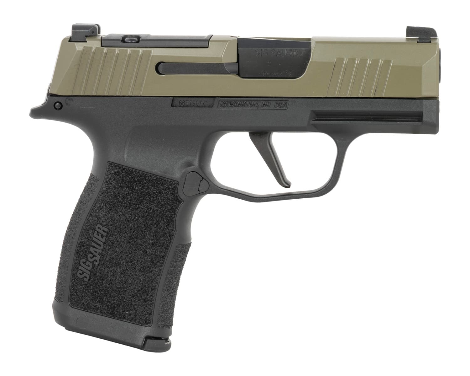 Sig Sauer 365X9GXR3P P365X Micro-Compact 9mm Luger 12+1 3.10" Black Moss Green Stainless Steel Optic Ready/Serrated Slide, Black Stainless Steel Frame w/Accessory Rail, Textured Grip, RMSc Footprint