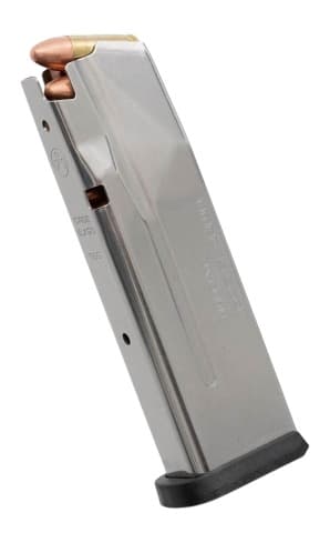 Magpul Industries, Magazine, AMAG 15 SG9, 9MM, 15 Rounds, For Sig P365, Stainless Steel Finish, Silver, Includes Grip Extensions Compatible with Macro/X/XL and Standard Grips