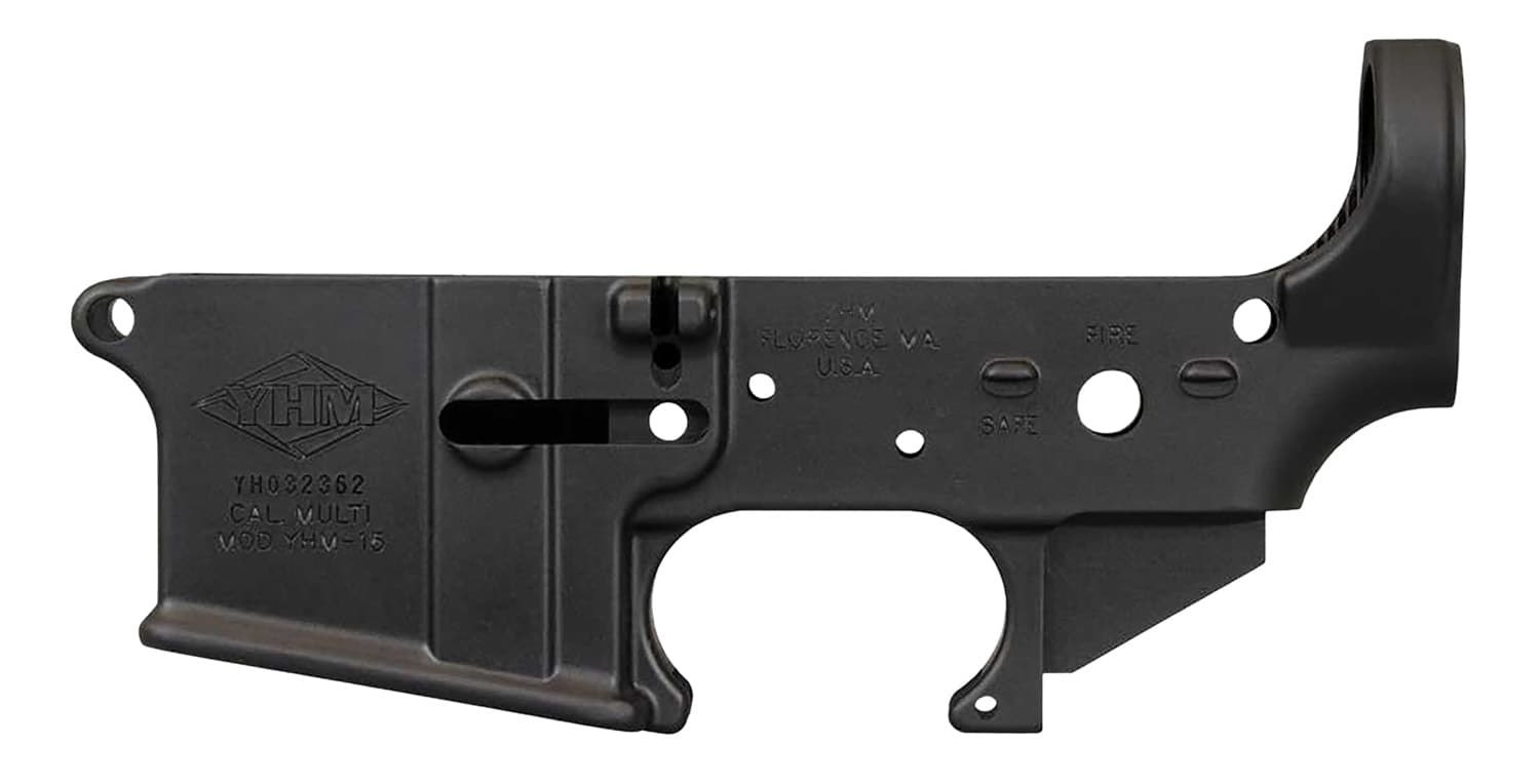 Yankee Hill 125 Stripped Lower Receiver 5.56x45mm NATO 7075-T6 Aluminum Black Anodized for AR-15