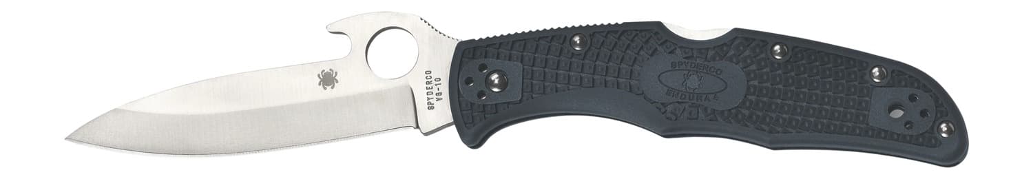 Spyderco C10PGYW Endura 4 Lightweight 3.81" Folding Drop Point Plain VG-10 SS Blade/Gray FRN Handle Includes Pocket Clip