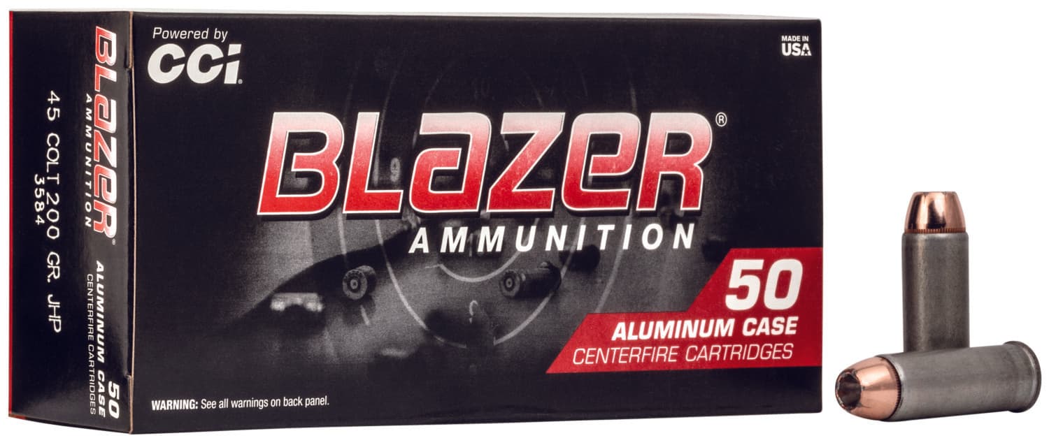 CCI 3584 Blazer Handgun 45Colt 200gr Jacketed Hollow Point 50 Per Box/20 Case