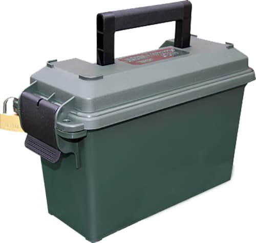MTM Case-Gard AC30T11 Ammo Can Tall 30Cal Handgun Forest Green Polypropylene