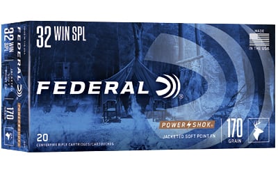 Federal, PowerShok, 32 WIN Special, 170 Grain, Soft Point, 20 Round Box