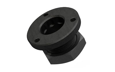 GrovTec, Non-Rotating Flanged Base, Black
