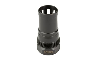 KAK Industry, Plan B A2 Flash Hider, 5/8X24 Thread Pitch, .375" Bore Diameter, Plan B Compatible, Nitride Finish, Black