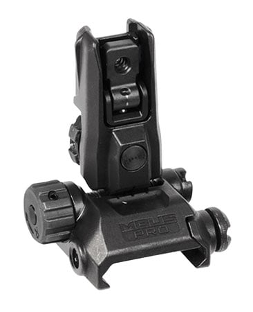 Magpul MAG527-BLK MBUS Pro LR Adjustable Sight Rear Black Adjustable for AR-15