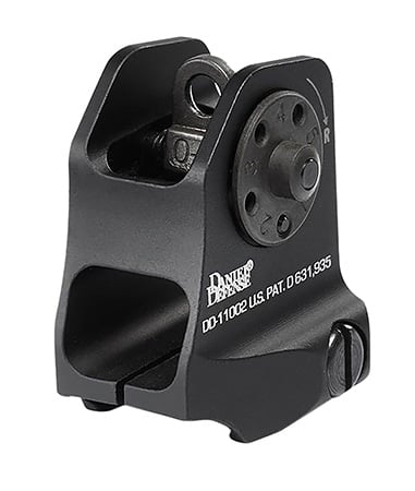 Daniel Defense, Sight, A.15 Fixed Rear Sight, Fits Picatinny, Black Finish