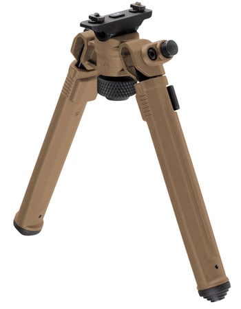 Magpul MAG933FDE Bipod M-LOK Attachment, Flat Dark Earth Mil-Spec Anodized Aluminum, 6.80-10.30" Vertical Adjustment, Rubber Feet for AR-Platform