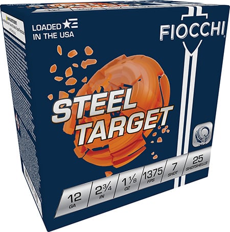 Fiocchi 12S1187 Steel Target 12Gauge 2.75" 1 1/8oz 7Shot 25 Per Box/10 Case