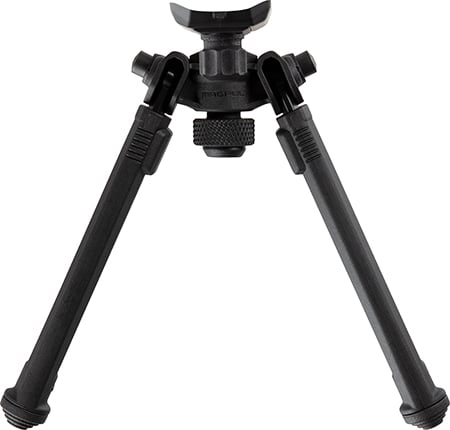 Magpul MAG1075-BLK Bipod made of Aluminum with Black Finish, Sling Stud Attachment, 6.30-10.30" Vertical Adjustment, & Rubber Feet for AR-Platform