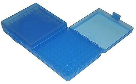 MTM Case-Gard P2004524 Case-Gard 200 Series Multi-Caliber Handgun Clear Blue Polypropylene 200 rds