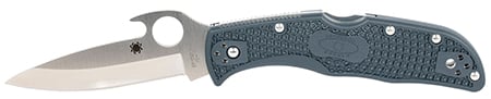 Spyderco C243PGYW Endela Lightweight 3.41" Folding Clip Point Plain VG-10 SS Blade Blue/Gray FRN Handle Includes Pocket Clip