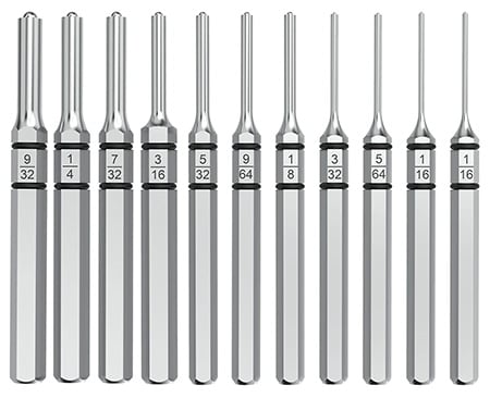 Real Avid AVAPK-RP Accu-Punch Roll Pin Silver Steel Universal Firearm 11 Pieces