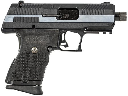 Hi-Point YC380CFRDCT YC380 w/Red Dot 380 ACP 10+1 3.93" Black Threaded Barrel, Black/Chrome Serrated Steel Slide, Black Polymer Frame w/Picatinny Rail, Black Plastic Grip, Crimson Trace Red Dot