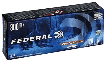 Federal 300BLK120LFA Power-Shok 300Blackout 120gr Copper Hollow Point 20 Per Box/10 Case