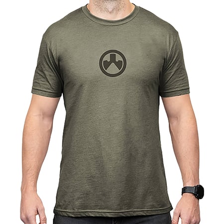 Magpul MAG1115-317-XL Icon Logo Olive Drab Heather Cotton/Polyester Short Sleeve XL