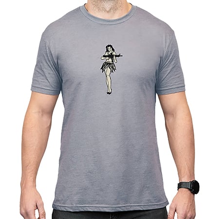 Magpul MAG1117-041-2XL Hula Girl CVC Stone Gray Heather Cotton/Polyester Short Sleeve 2XL