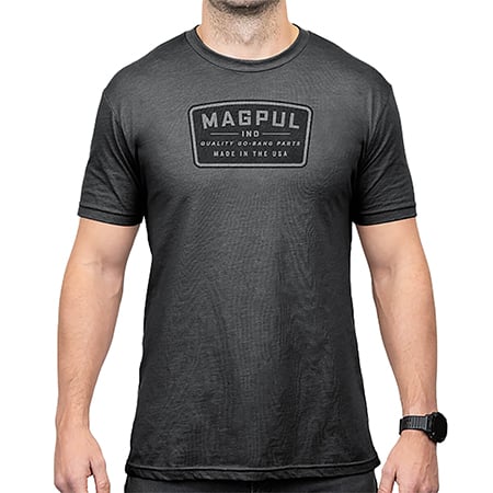 Magpul Industries, Go Bang Parts Patch, T-Shirt, Medium, Cotton Polyester Blend, Charcoal