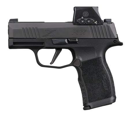 Sig Sauer 365X9BXR3RXSL10 P365X w/Optic Micro-Compact 9mm Luger 10+1 3.10" Black Barrel, Black Nitron Stainless Steel Serrated w/Sig ROMEO-X SIG-LOC Reflex Sight, Black Stainless Steel Frame w/Accesso