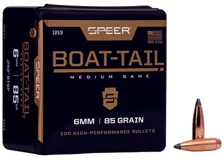 Speer 1213 Boat-Tail 6mm 85gr Jacketed Soft Point Boat Tail 100 Per Box/5 Case