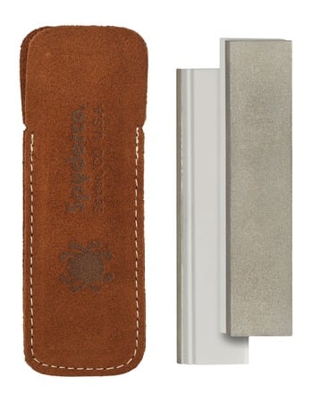 Spyderco 303MF Double Stuff Sharpening Stone Ceramic Stone Sharpener Medium/Fine Black/White