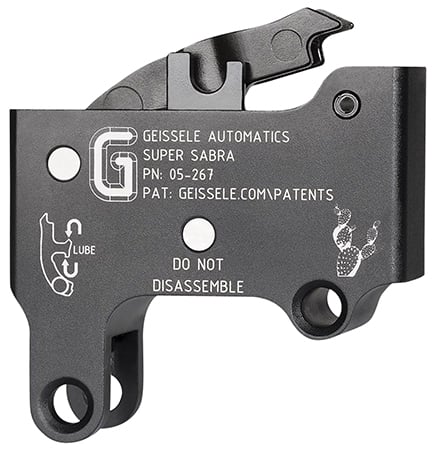 Geissele Automatics 05267 Super Sabra Trigger Pack Two-Stage Curved Trigger with 5.50-7.50 lbs Draw Weight & Black Oxide Finish for IWI Tavor, X95