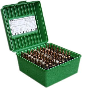 MTM Case-Gard R10010 Deluxe Ammo Box Round Handle Rifle Green Polypropylene 100rd