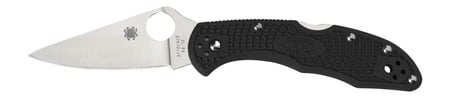 Spyderco C11FPBK Delica Folder 2.875" VG-10 Flat Ground Plain Edge Fiberglass Reinforced Nylon Black